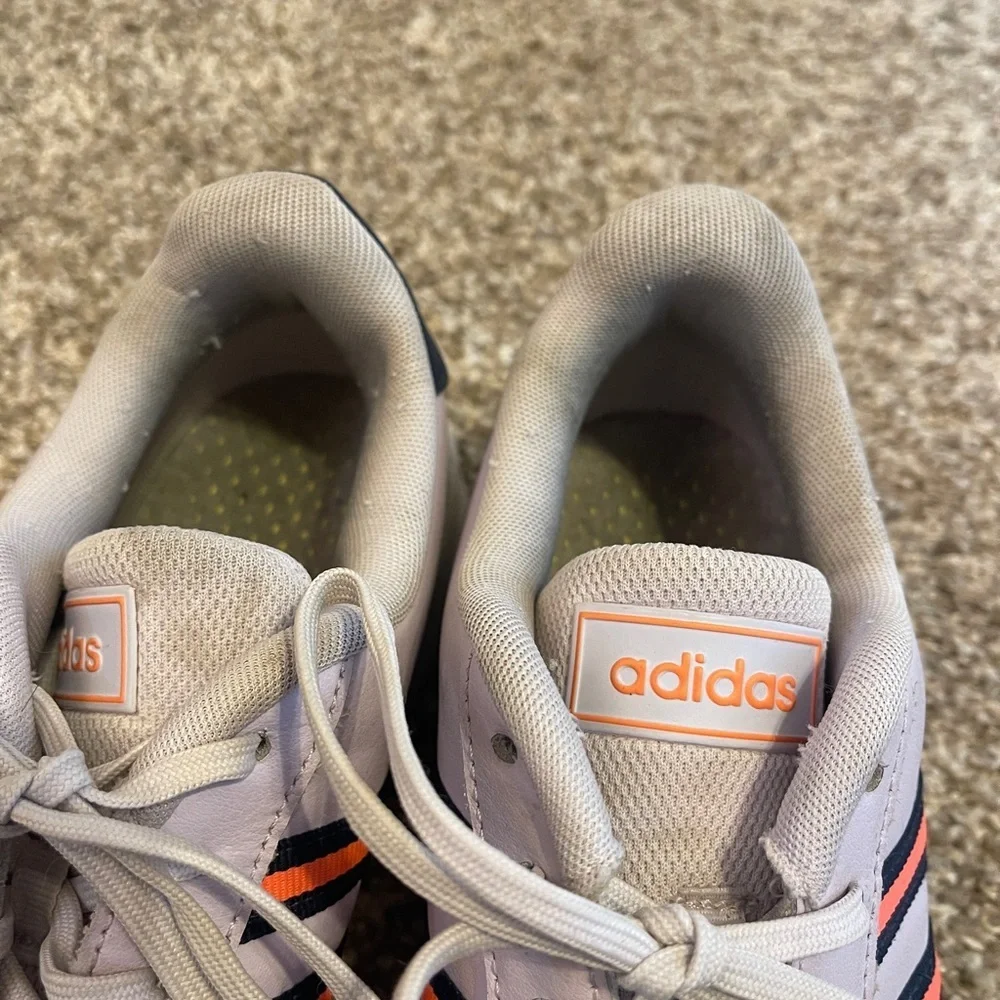 Adidas Womens Grand Court Purple pink Tennis Sneakers Shoes 10 retro street wear